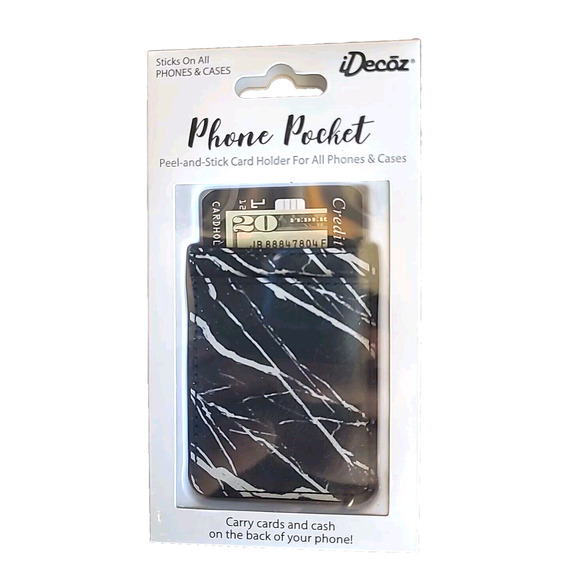 iDecoz cell phone pocket - Black Sparkling Zebra Pattern - Picture 1 of 3